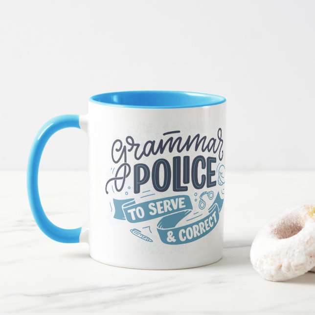 Grammar Police Tasse (Mit Donut)