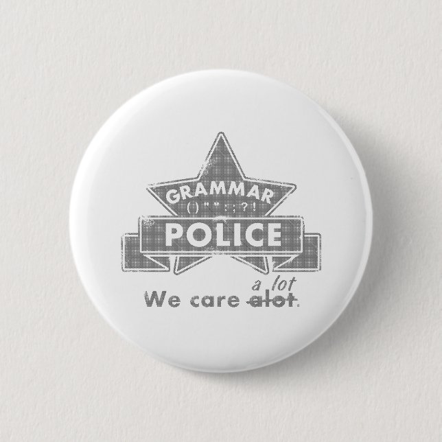 Grammar-Polizei Button (Vorderseite)