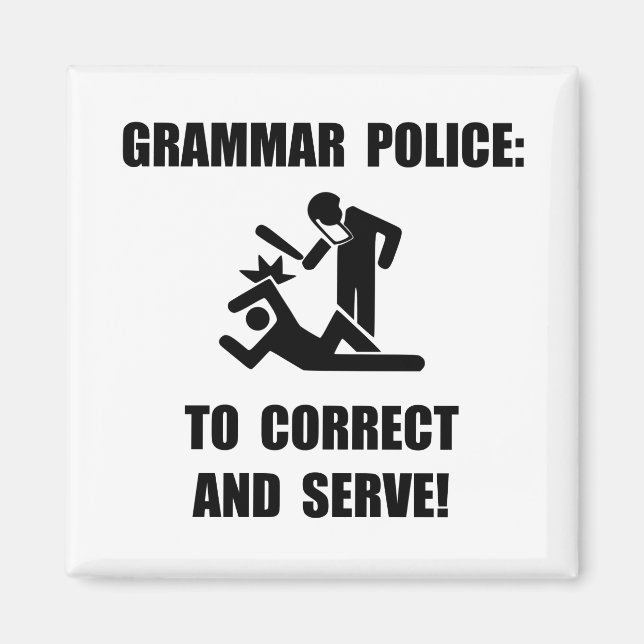 Grammar-Polizei Magnet (Vorne)