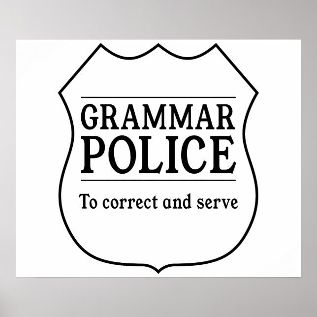 Grammar-Polizei Poster (Vorne)