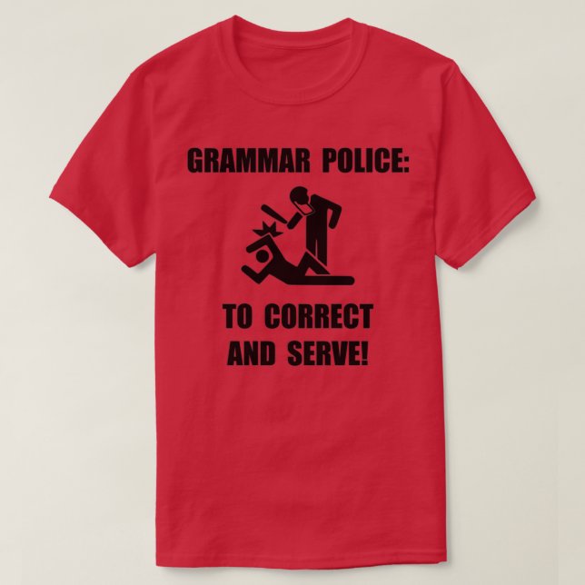 Grammar-Polizei T-Shirt (Design vorne)