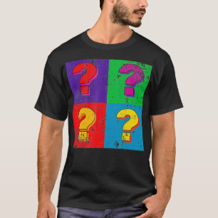 Grammar Punctuation Question Marks Retro Pop Art F T-Shirt