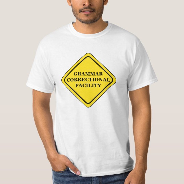 Grammar-Warnsignalisierung personalisieren T-Shirt (Vorderseite)