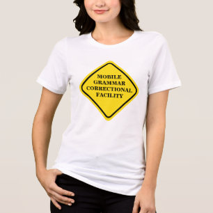 Grammar-Warnsignalisierung personalisieren Tri-Blend Shirt