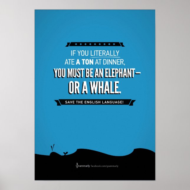 Grammarly Whale Poster (Vorne)