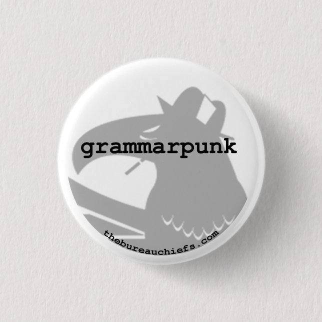 Grammarpunk 1,25" Knopf Button (Vorderseite)