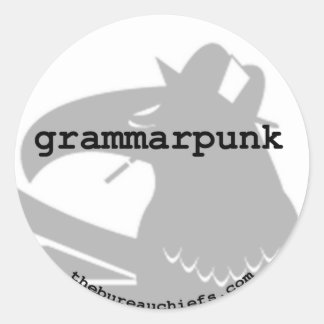 Grammarpunk Runder Aufkleber