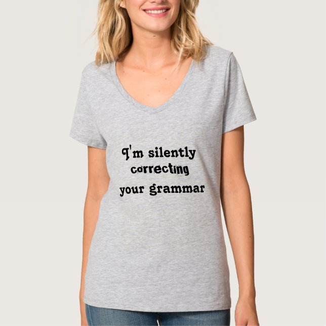 Grammatik-Korrektur T-Shirt (Vorderseite)
