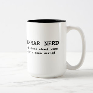 Grammatik-Nerd-Tasse Zweifarbige Tasse