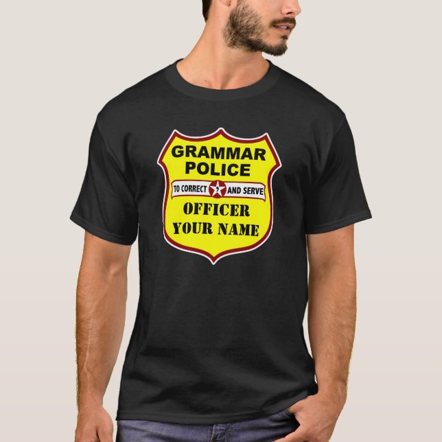 Grammatik-Polizei-Dunkelheits-T-Shirt T-Shirt (Vorderseite)