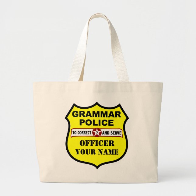 Grammatik-Polizei-kundengerechte Tasche (Vorne)