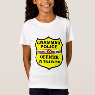 Grammatik-Polizei-kundengerechtes KinderT-Shirt T-Shirt
