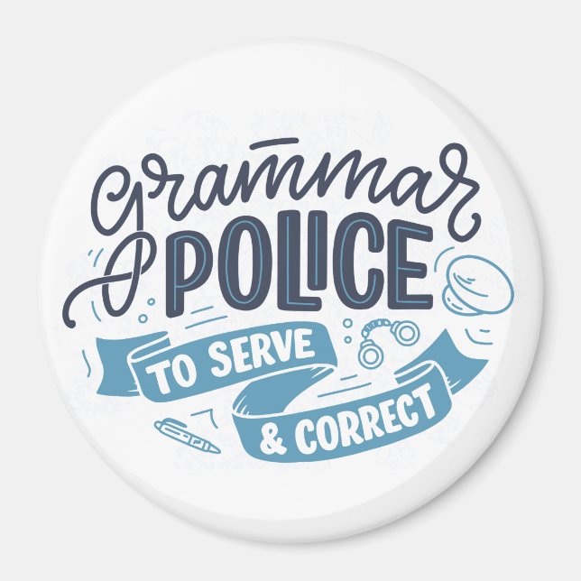 Grammatik Polizei Magnet (Vorne)