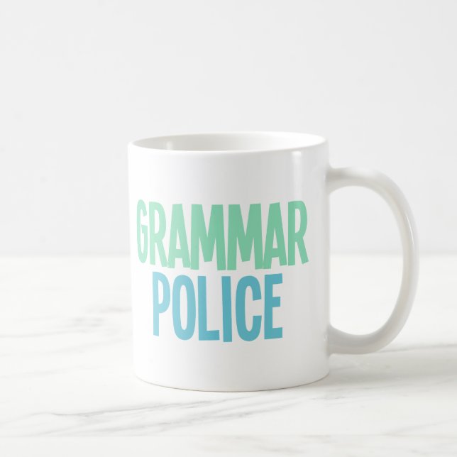 Grammatik-Polizei Tasse (Rechts)
