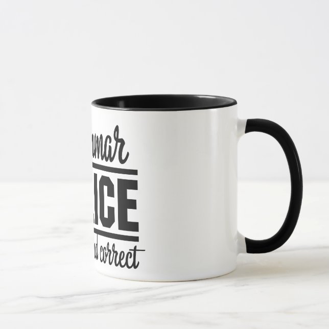 Grammatik-Polizei Tasse (Rechts)