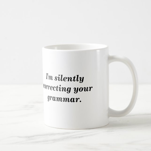 Grammatik-Tasse Kaffeetasse (Rechts)