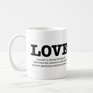 Grammatik-Tassen-Liebe-Definitions-englische Tasse