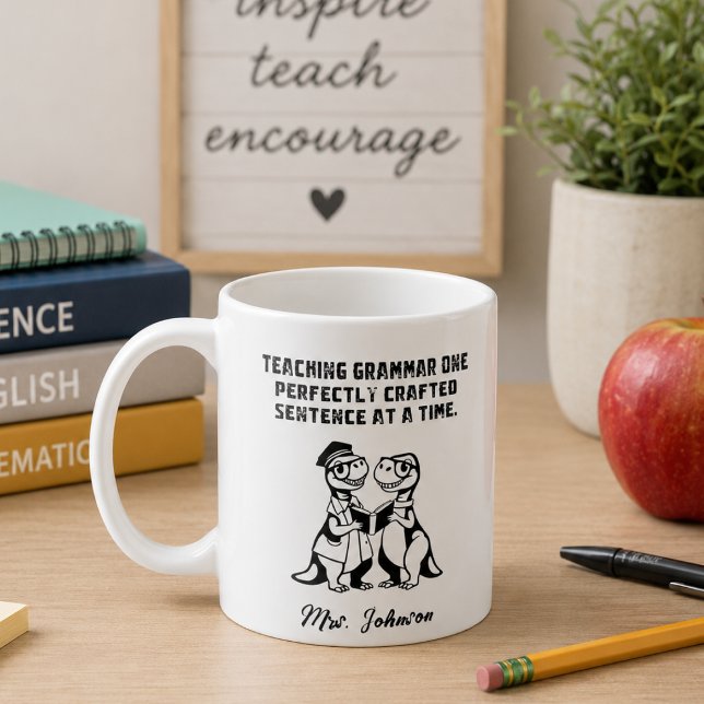 Grammatiklehrer Perfekt gestaltetes Satzdesign Kaffeetasse (Von Creator hochgeladen)