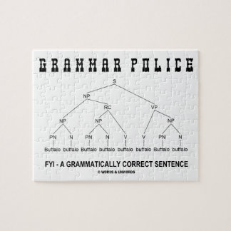 Grammatikpolizei (8-mal richtiger Satz in Buffalo) Puzzle