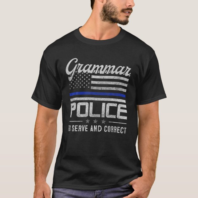 Grammatikpolizei Frauen und Kinder Funny Costume I T-Shirt (Vorderseite)