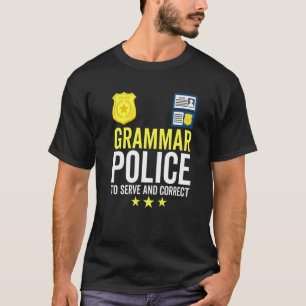 Grammatikpolizei zur Bedienung und Korrektur von E T-Shirt