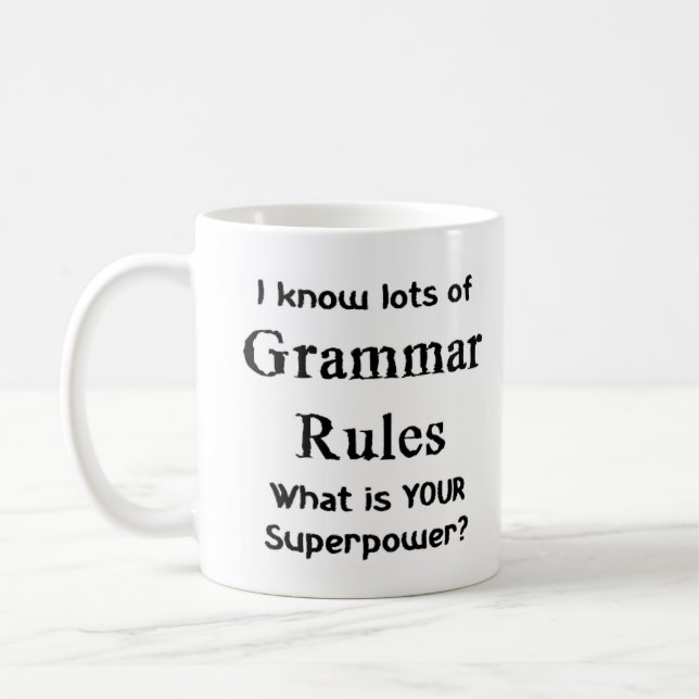 Grammatikregeln Kaffeetasse (Links)