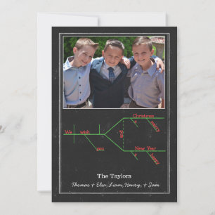 Grammatisch Diagrammed Merry Christmas Carol Feiertagskarte