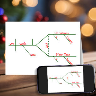Grammatisch Diagrammed Merry Christmas Wish Feiertagskarte
