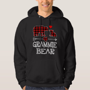 Grammie Bear Christmas Pajama Red Kariert Buffalo Hoodie