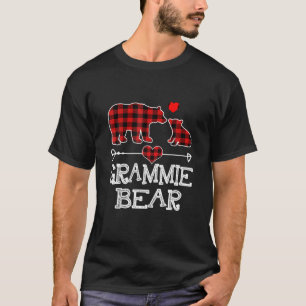 Grammie Bear Christmas Pajama Red Kariert Buffalo  T-Shirt