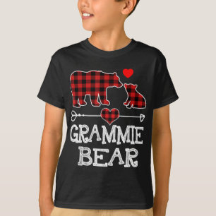 Grammie Bear Christmas Pajama Red Kariert Buffalo T-Shirt