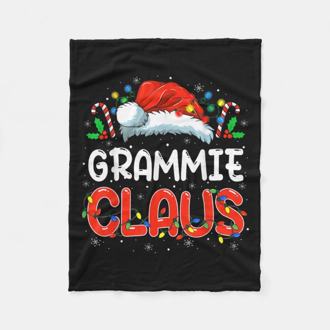 Grammie Claus Christmas Family Matching Pajamas Fu Fleecedecke (Vorderseite)