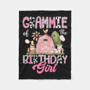 Grammie der Geburtstagskinder-Farm Kuh Rosa 1. Bir Fleecedecke