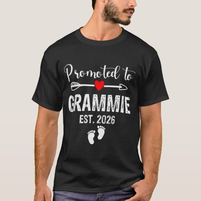 Grammie Est 2026 Promoted To Grammie 2026 For Gram T-Shirt (Vorderseite)