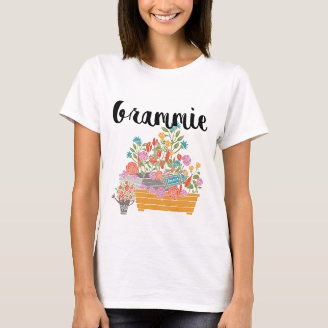 Grammie Flower Garden Design T-Shirt (Vorderseite)