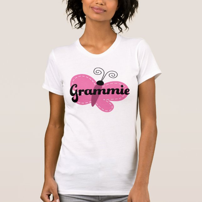 Grammie rosa Schmetterlings-Geschenk-Ideen-T-Shirt T-Shirt (Vorderseite)