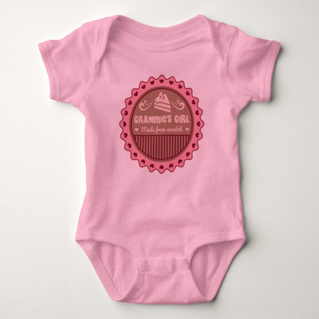Grammies Girl made from Scratch Funny Baby Strampler (Vorderseite)