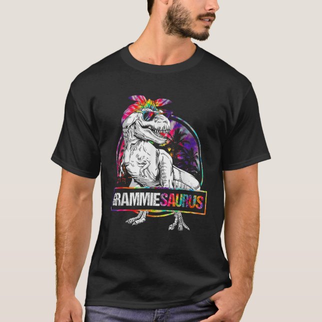 Grammiesaurus Dinosaur Grammie Saurus Matching Tie T-Shirt (Vorderseite)