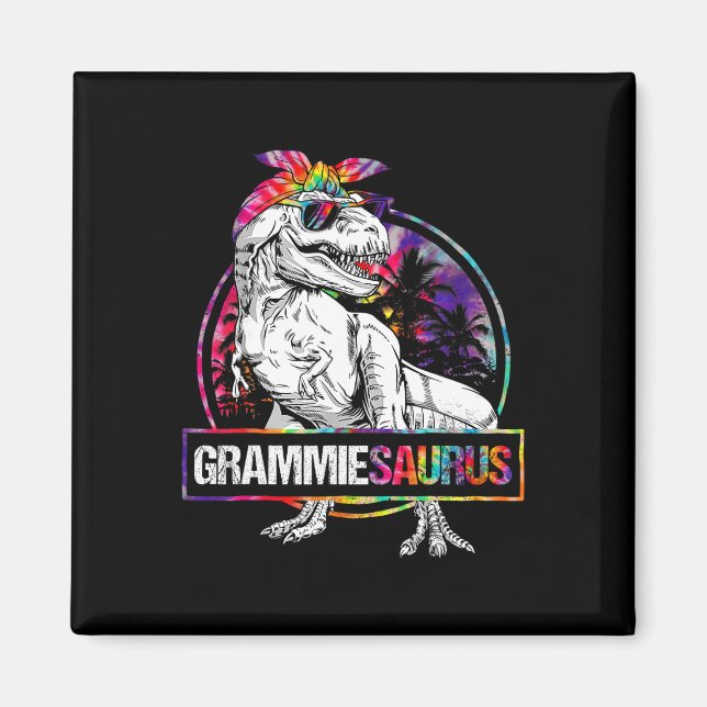 Grammiesaurus Dinosaur Grammie Saurus passende Kra Magnet (Vorne)