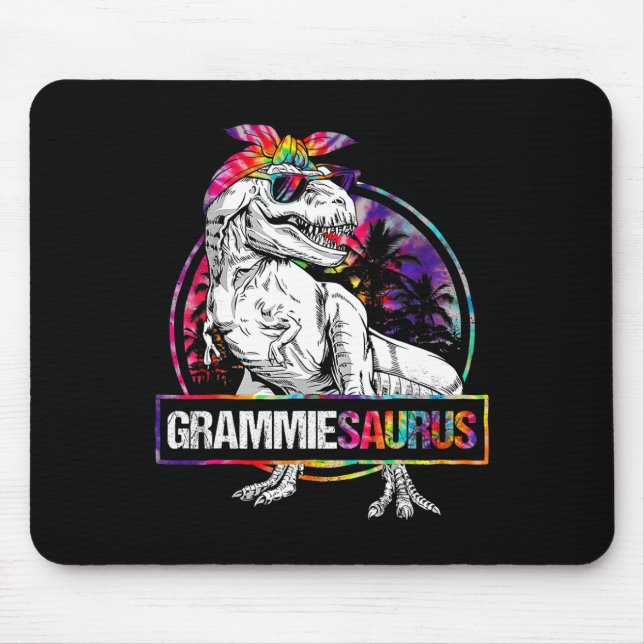 Grammiesaurus Dinosaur Grammie Saurus passende Kra Mousepad (Vorne)