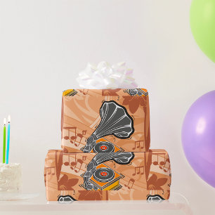 Grammophon Geschenkpapier