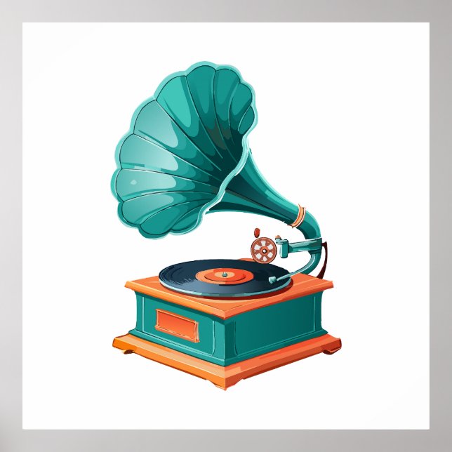 Grammophon Poster (Vorne)