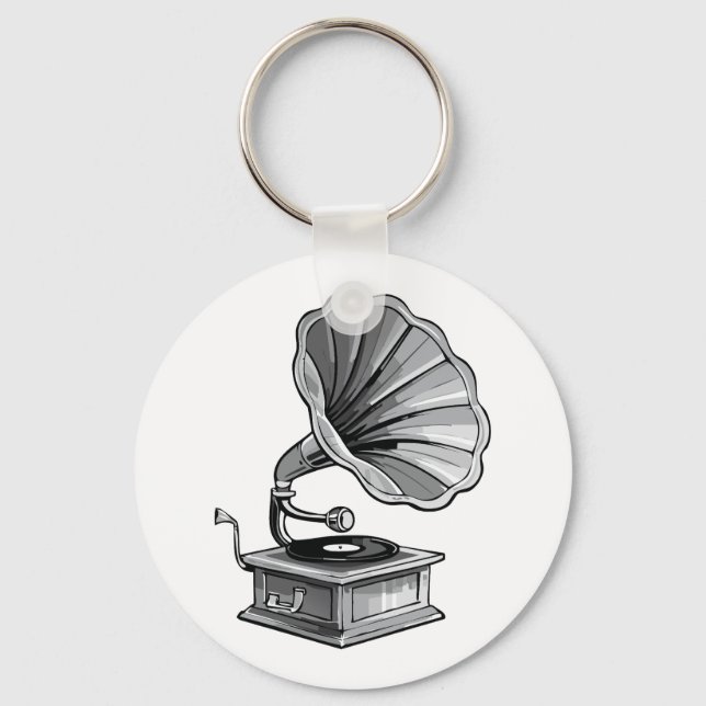 Grammophon Schlüsselanhänger (Vorderseite)