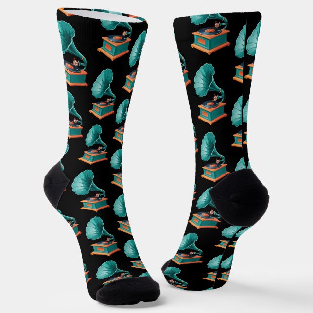 Grammophon Socken (Gewinkelt)