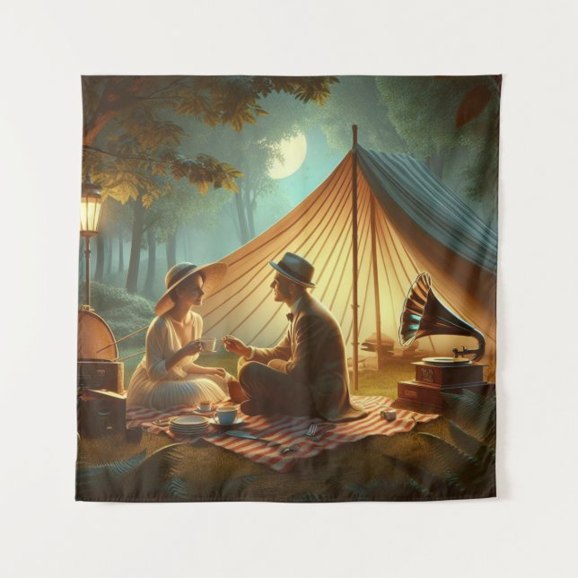 Grammophon-Tapisserie Wandteppich (Vorderseite)