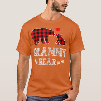 Grammy Bären Shirt, Red Buffalo Kariert Grammy Bär T-Shirt