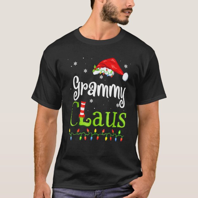 Grammy Claus Christmas Pajama Familie Matching Xma T-Shirt (Vorderseite)