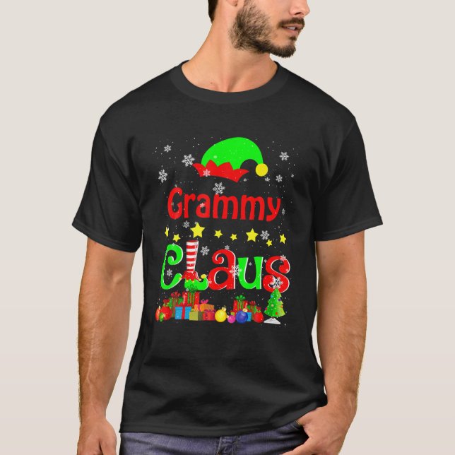 Grammy Claus Funny Christmas Elf Lover Matching Fa T-Shirt (Vorderseite)