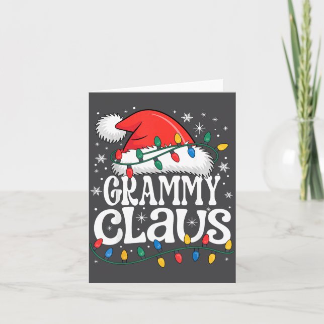 Grammy Claus Funny Xmas Christmas Grandma Holiday  Karte (Vorderseite)