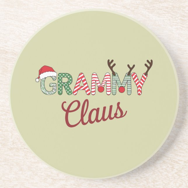 Grammy Claus Weihnachten Grandma Geschenk Xmas Getränkeuntersetzer (Vorne)